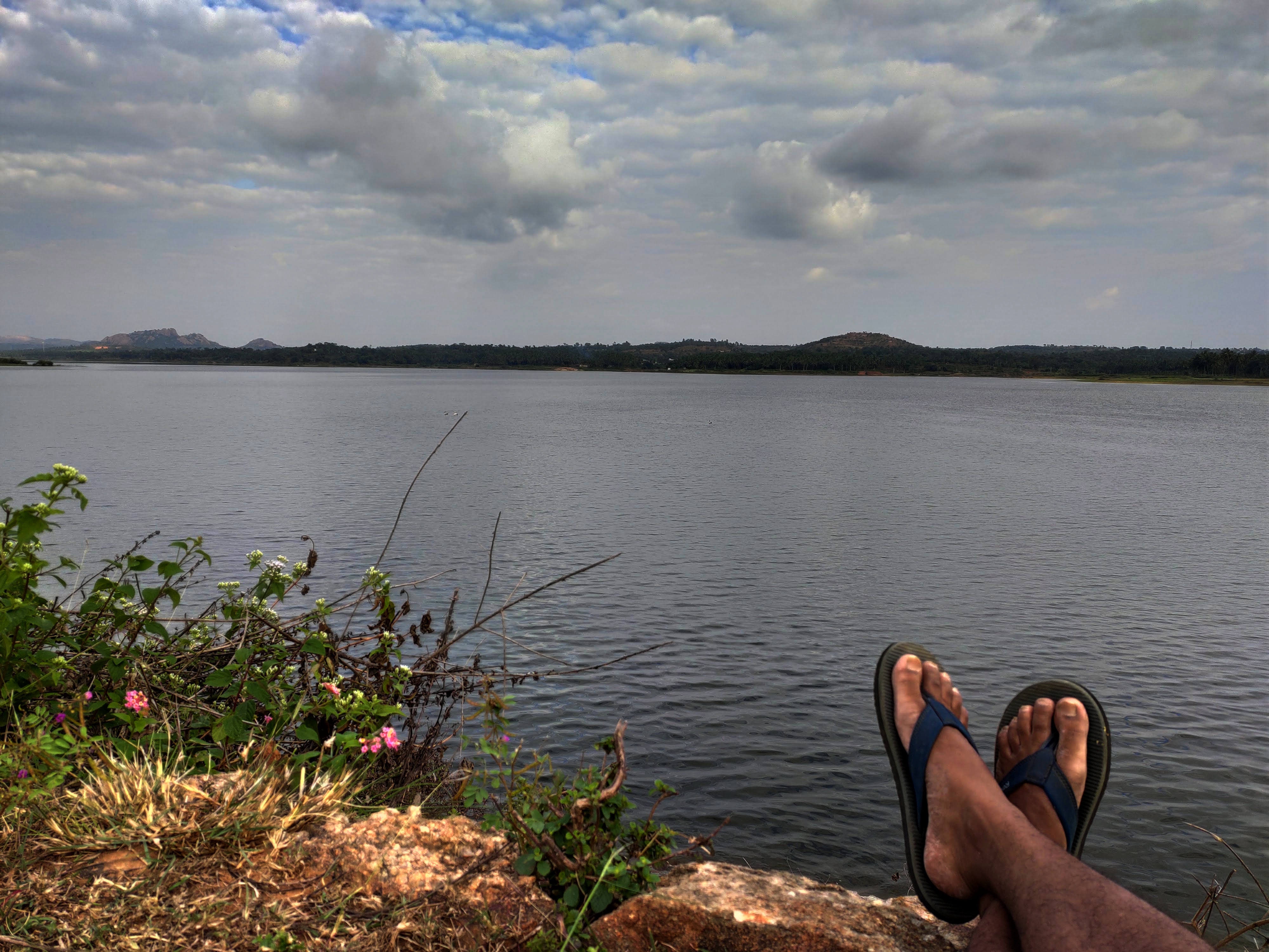 On Kanva Dam and Reservoir (Ramanagara)